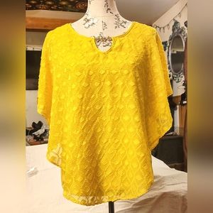 Beautiful yellow batwing style blouse